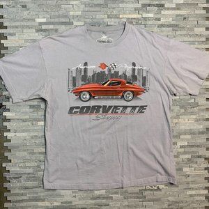 Newport Blue Men's 1967 Corvette Stingray T-shirt Grey Size XL